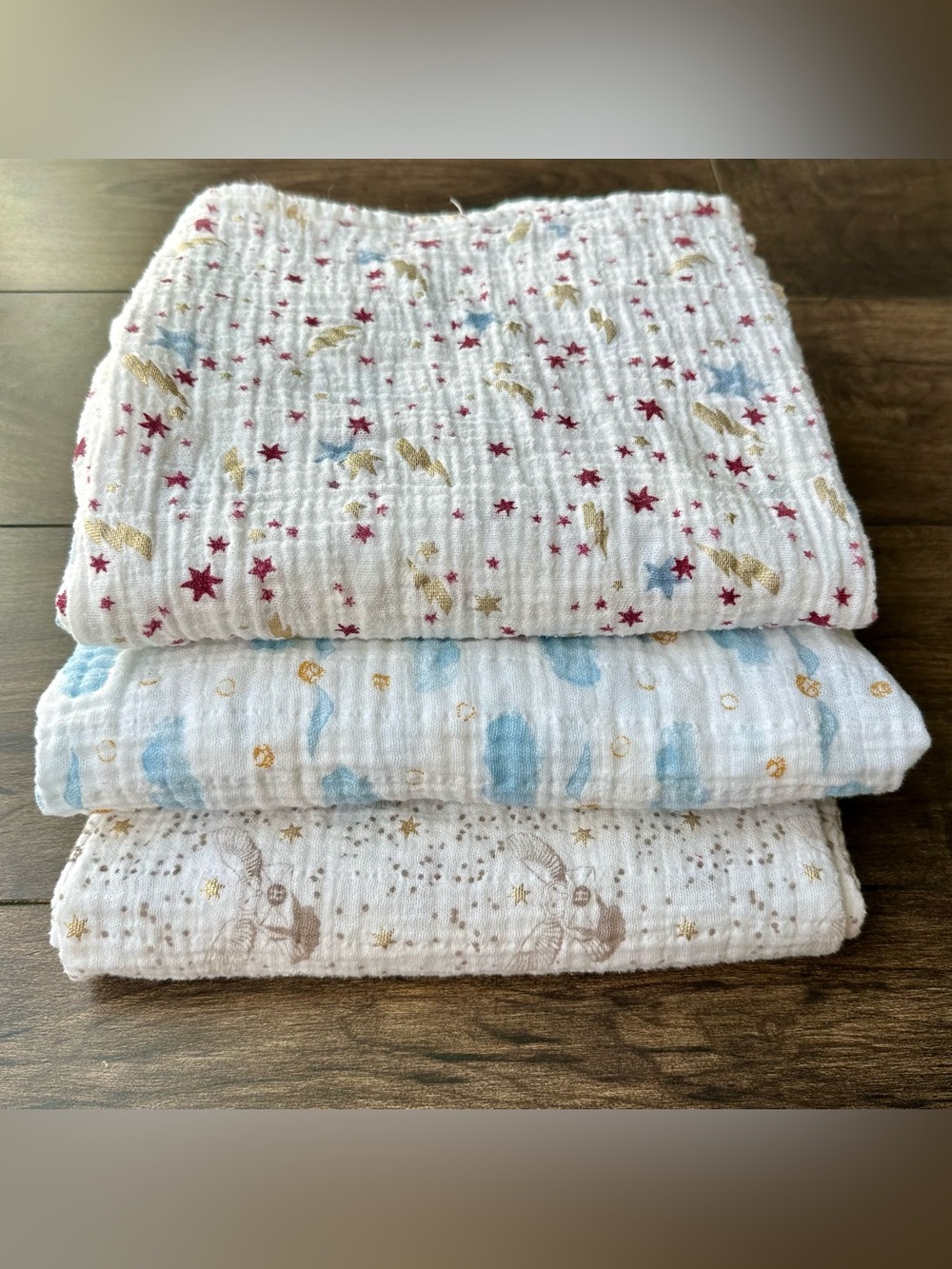 aden + anais Harry Potter Metallic Muslin Swaddle Blankets - Lot of 3 - Hogwarts